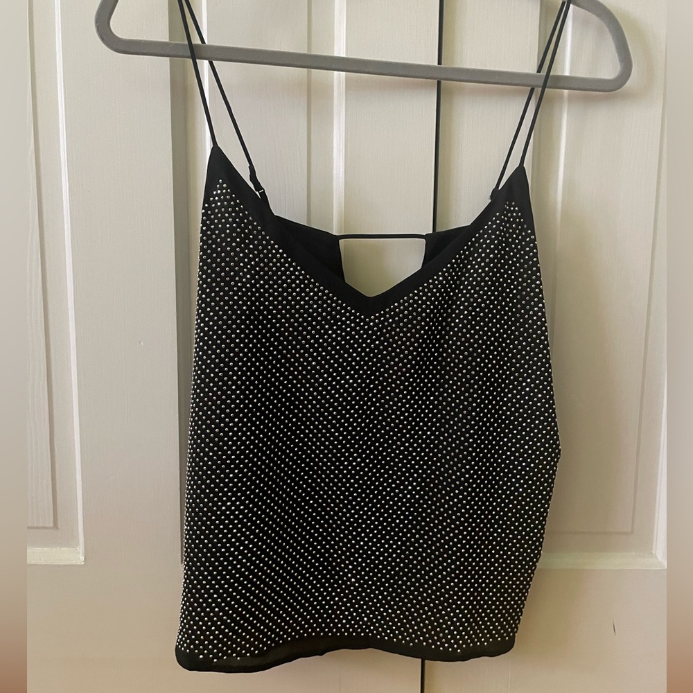 Bloomingdale’s/Aqua black and silver top